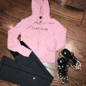 Bebe Pink Sweatshirt Hoody Size Small or Medium